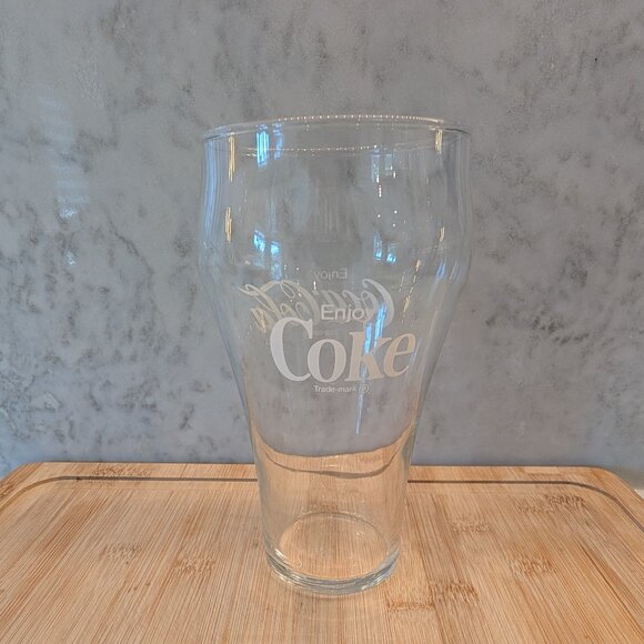 Enjoy Coke Vintage 1970s Large Clear Glass - Picture 4 of 5